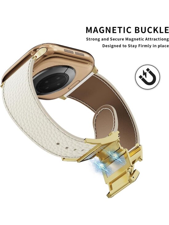 Stylish Leather Magnetic Watch Band for Apple Watch 38mm-49mm, Unisex main image 6